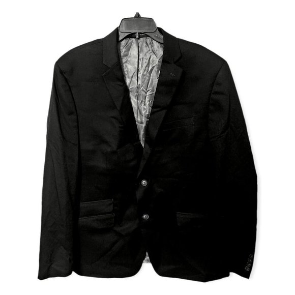 NWOT $395 Perry Ellis Men's Black Slim-Fit 2-Piece Suit Jacket 48L Pants 43Wx34L - Picture 6 of 12